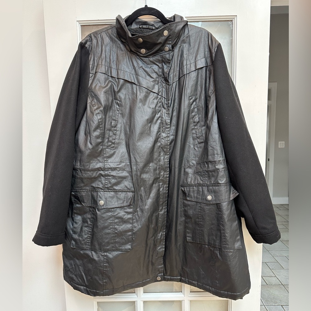 Lane Bryant Women's Black Mid-weight Winter Quilted Warm Jacket Plus Size 22 24 - Picture 12 of 12